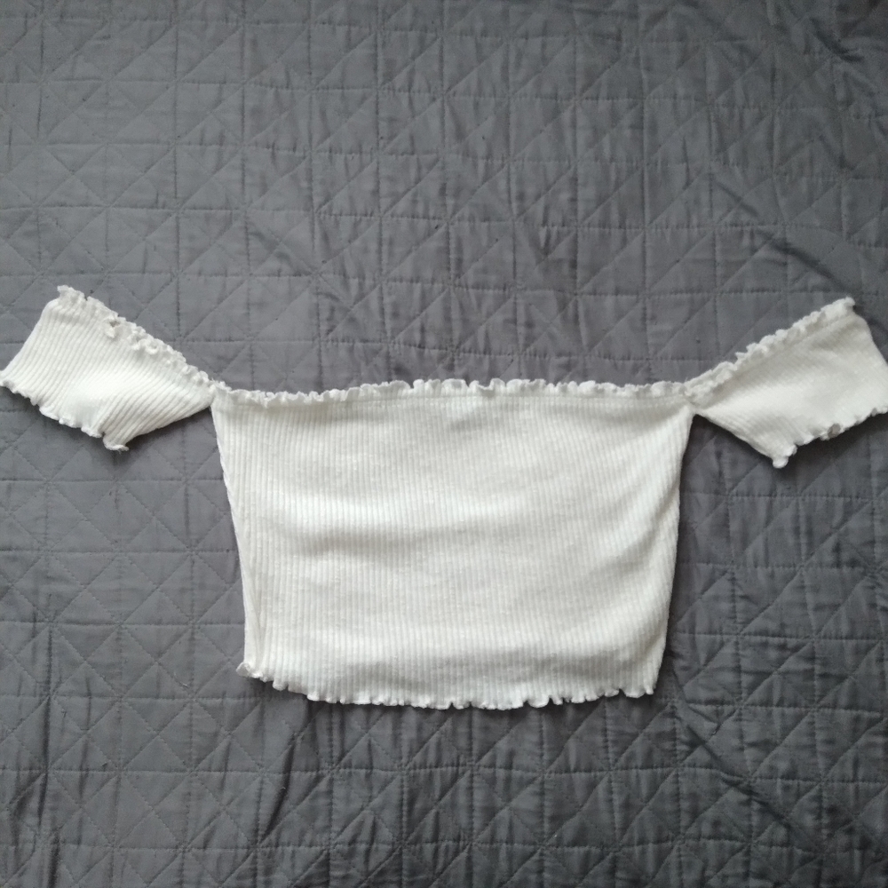 white crop top
